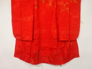 アンティーク　金砂子雲に鶴模様長襦袢